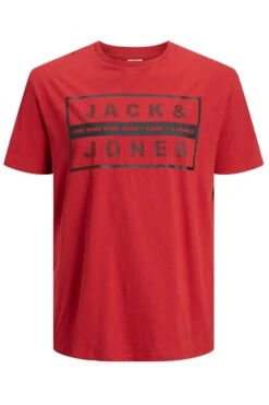 JACK & JONES Big & Tall Red Box Logo T-Shirt -Urban Fitwear Sales 51909b88 8924 41 206567 F