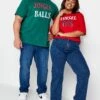 BadRhino Big & Tall Green 'Jingle' Slogan Christmas T-Shirt