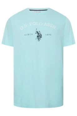 U.S. POLO ASSN. Big & Tall Light Blue Graphic Logo T-Shirt -Urban Fitwear Sales 538c0891 bfea 45 207893 X