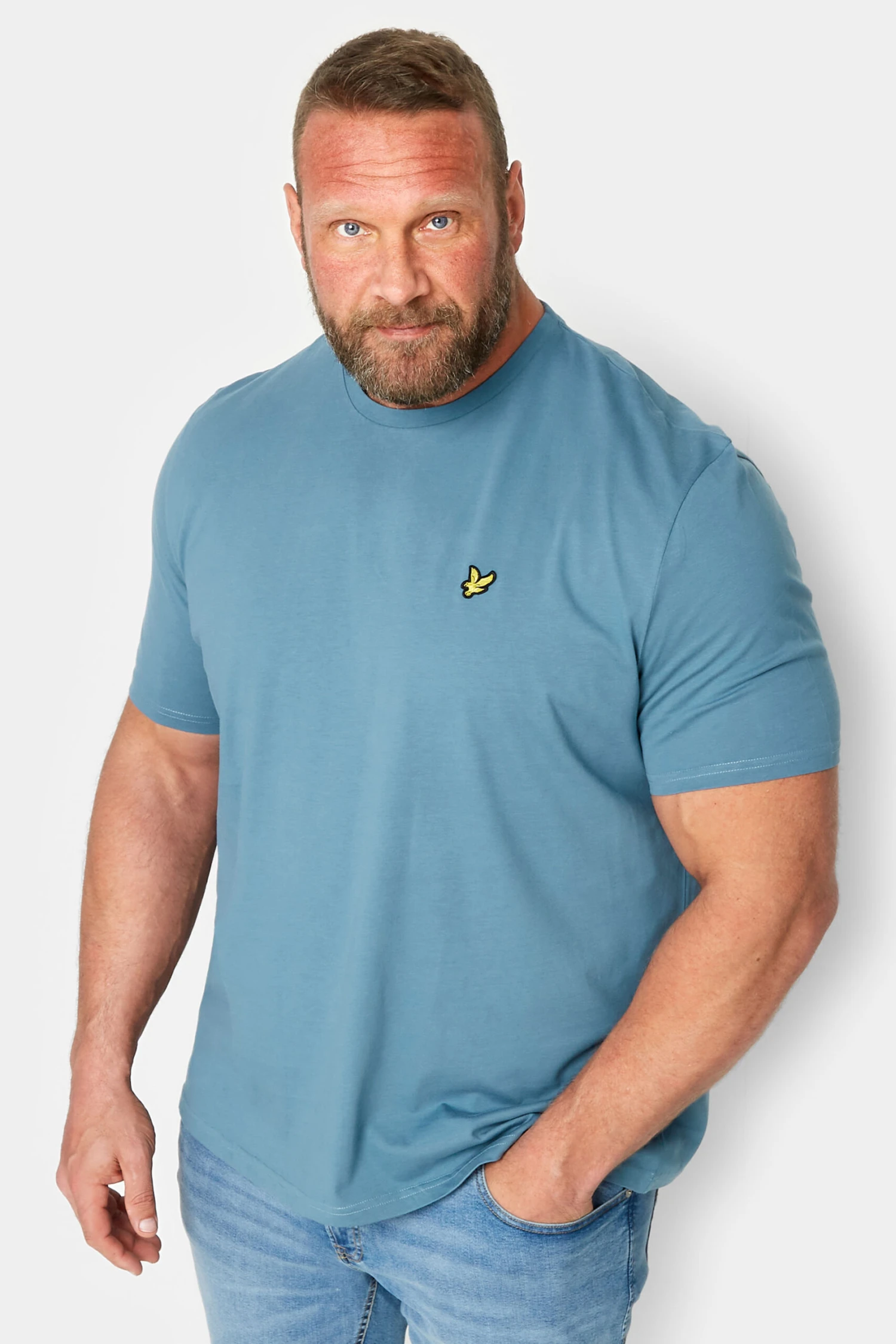 LYLE & SCOTT Big & Tall Mid Blue Core T-Shirt 1 LYLE & SCOTT Big & Tall Mid Blue Core T-Shirt
