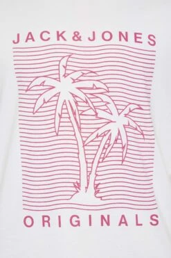JACK & JONES Big & Tall White Originals Palm Tree Print T-Shirt -Urban Fitwear Sales 55a9541c 061b 41 207842 Z