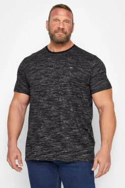 BadRhino Big & Tall Black Injected Slub T-Shirt