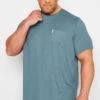 BEN SHERMAN Big & Tall Shadow Blue Signature Pocket T-Shirt