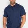 JACK & JONES PREMIUM Big & Tall Navy Blue Knitted Polo Shirt