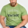 BLEND Big & Tall Green Vintage Logo Print T-Shirt