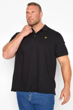 LYLE & SCOTT Big & Tall Black Core Polo Shirt