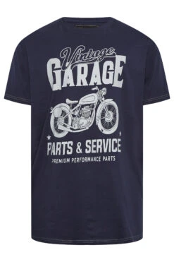 KAM Big & Tall Navy Blue Vintage Garage Motorcycle T-Shirt -Urban Fitwear Sales 5e85b50f 331c 42 207709 X