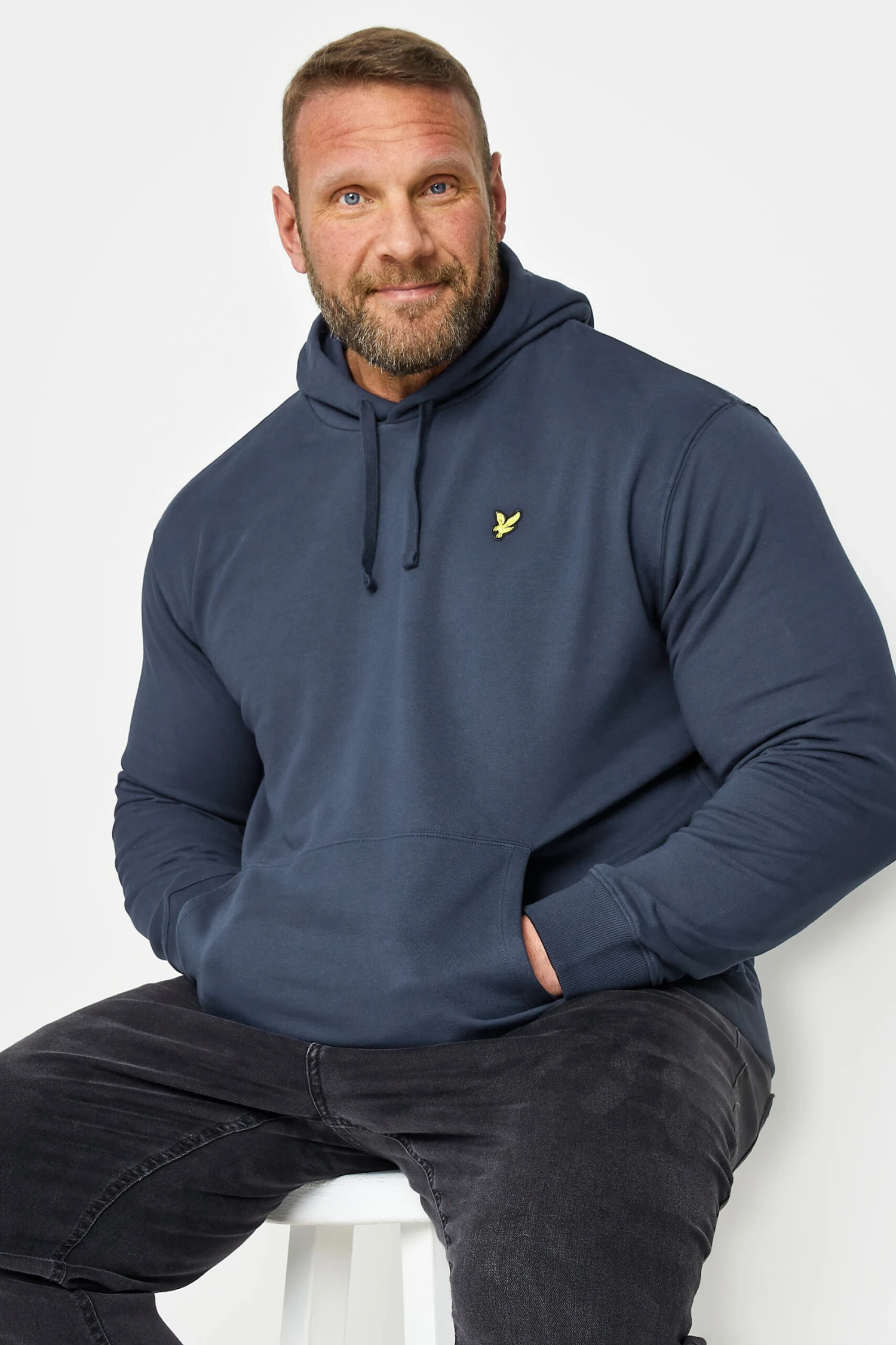 LYLE & SCOTT Big & Tall Navy Blue Hoodie 1 LYLE & SCOTT Big & Tall Navy Blue Hoodie