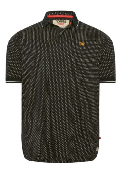 D555 Big & Tall Navy Blue & White Spot Polo Shirt -Urban Fitwear Sales 605a22a3 f296 46 206852 X