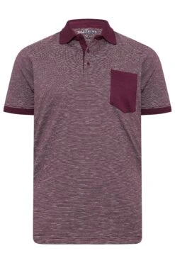BadRhino Big & Tall Burgundy Red Stripe Polo Shirt -Urban Fitwear Sales 639e4f5a f133 41 208082 X