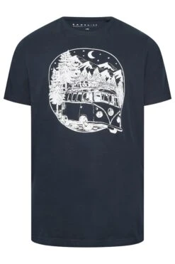 BadRhino Big & Tall Navy Blue Campervan Print T-Shirt 5 BadRhino Big & Tall Navy Blue Campervan Print T-Shirt -Urban Fitwear Sales 671e0b40 b75a 49 208005 X