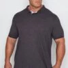 D555 Big & Tall Charcoal Grey Core Polo Shirt