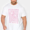 JACK & JONES Big & Tall White Originals Palm Tree Print T-Shirt