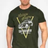 BadRhino Big & Tall Dark Green 'Vintage Racing' Car Print T-Shirt