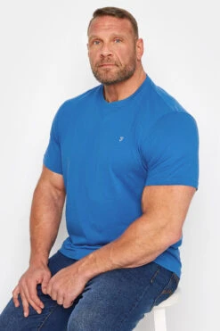 FARAH Big & Tall Blue Core T-Shirt