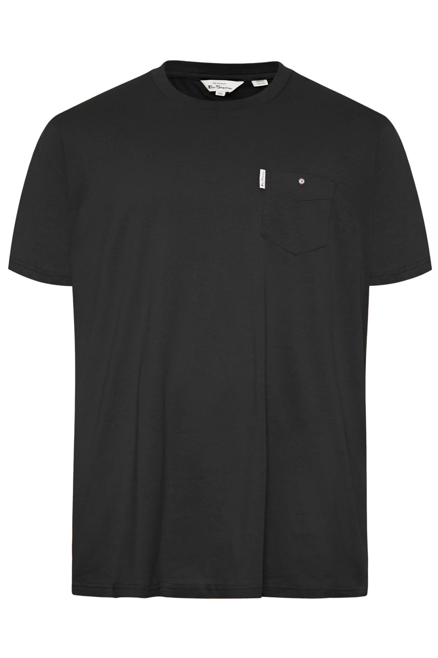 BEN SHERMAN Big & Tall Black Signature Pocket T-Shirt 2 BEN SHERMAN Big & Tall Black Signature Pocket T-Shirt - Image 2