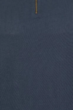 KAM Big & Tall Navy Blue Zip Neck Panel Polo Shirt -Urban Fitwear Sales 709bba22 892c 42 208446