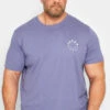 JACK & JONES Big & Tall Purple Crew Neck Logo T-Shirt