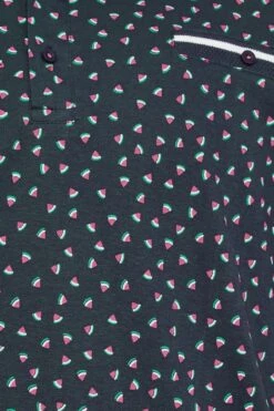 D555 Big & Tall Navy Blue Melon Print Polo Shirt -Urban Fitwear Sales 742240bc a4ef 4d 207616 Z