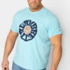 LAMBRETTA Big & Tall Light Blue 'A Way Of Life' Slogan T-Shirt
