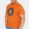 LAMBRETTA Big & Tall Orange 'A Way Of Life' Slogan T-Shirt