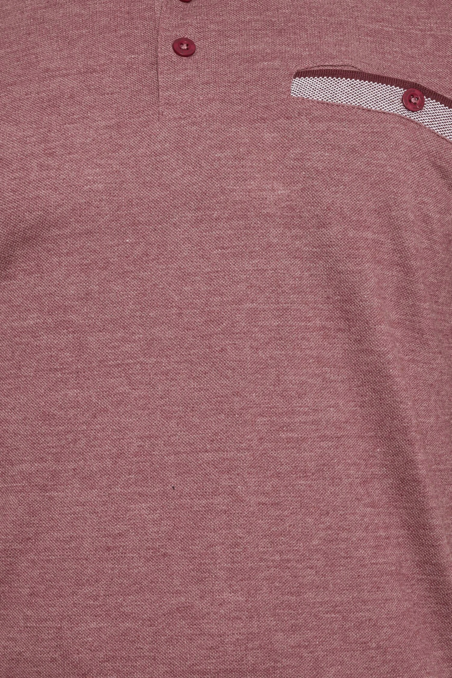 KAM Big & Tall Burgundy Red Marl Pocket Polo Shirt 2 KAM Big & Tall Burgundy Red Marl Pocket Polo Shirt - Image 2