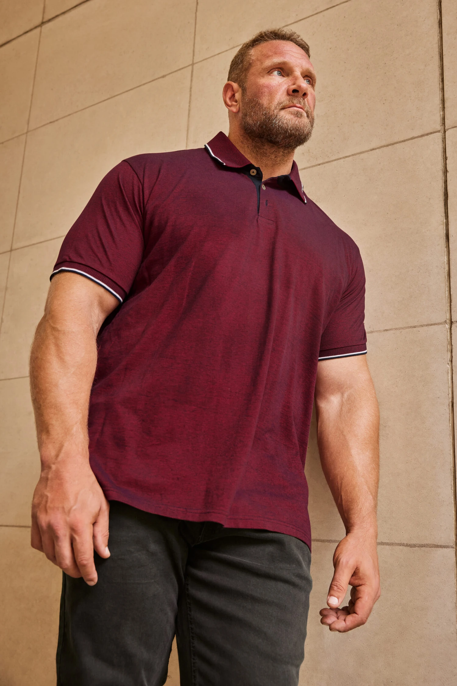 BadRhino Big & Tall Red Birdseye Polo Shirt 1 BadRhino Big & Tall Red Birdseye Polo Shirt