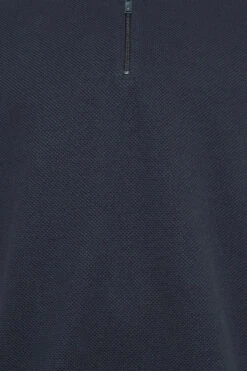 STUDIO A Big & Tall Navy Blue Textured Zip Polo Shirt -Urban Fitwear Sales 7f0bfd4f 05cd 44 207798 Z