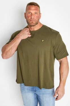 LYLE & SCOTT Big & Tall Khaki Green Core T-Shirt