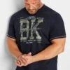 D555 Big & Tall Navy Blue Brooklyn Camo T-Shirt