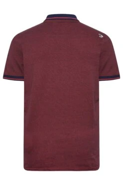 D555 Big & Tall Burgundy Red Stripe Pocket Polo Shirt -Urban Fitwear Sales 82321af8 a1d0 45 207647 Y