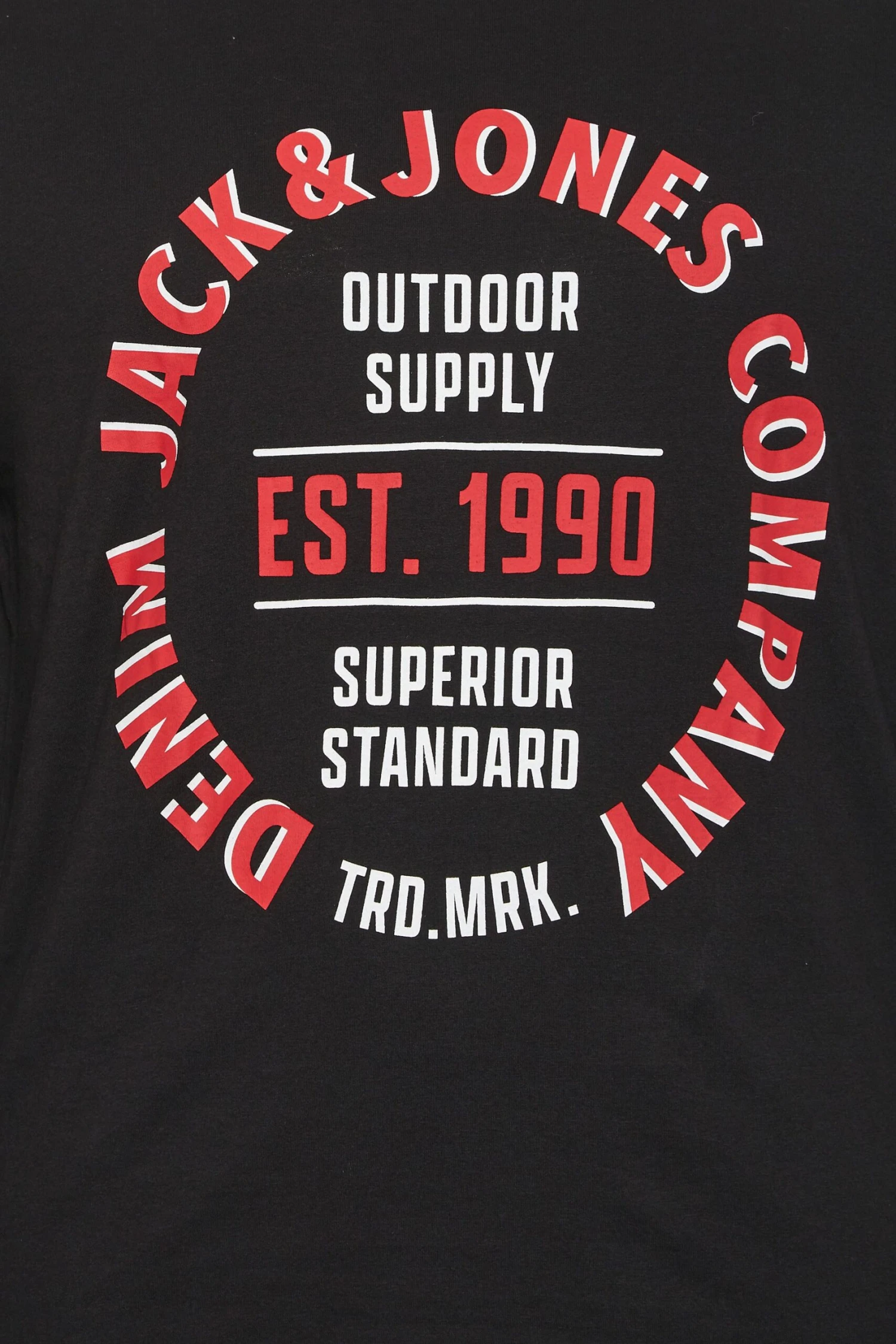 JACK & JONES Big & Tall Black Printed Long Sleeve T-Shirt 2 JACK & JONES Big & Tall Black Printed Long Sleeve T-Shirt - Image 2