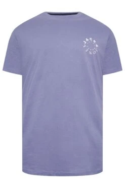 JACK & JONES Big & Tall Purple Crew Neck Logo T-Shirt -Urban Fitwear Sales 863b7319 9c06 43 208317 X
