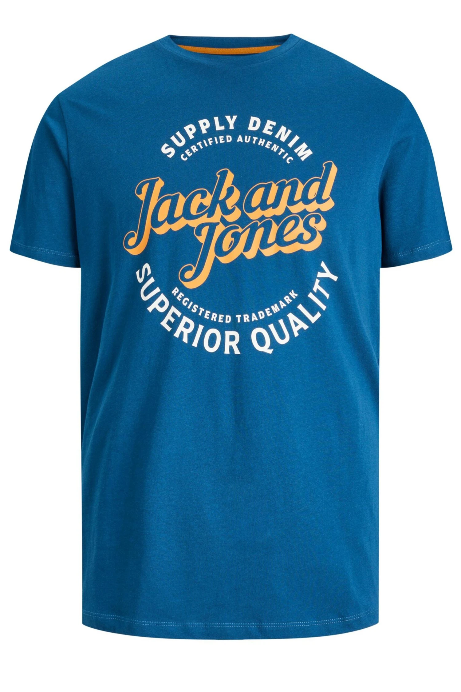 JACK & JONES Big & Tall Navy Blue Short Sleeve T-Shirt 2 JACK & JONES Big & Tall Navy Blue Short Sleeve T-Shirt - Image 2