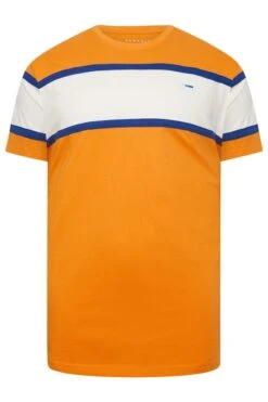 BadRhino Big & Tall Orange Stripe Panel T-Shirt -Urban Fitwear Sales 886e98f0 55a5 4f 207986 X