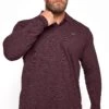 BadRhino Big & Tall Burgundy Red Long Sleeve Core Polo Shirt