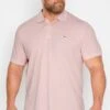 BadRhino Big & Tall Light Pink Birdseye Polo Shirt