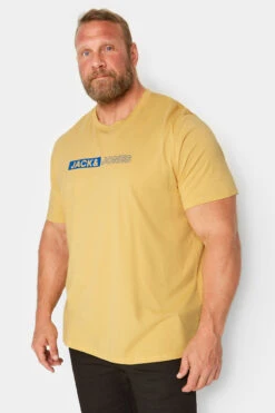 JACK & JONES Big & Tall Yellow Logo T-Shirt
