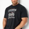 ESPIONAGE Big & Tall Navy Blue 'Legends' Graphic Print T-Shirt