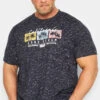 D555 Big & Tall Navy Blue Navy California Printed T-Shirt