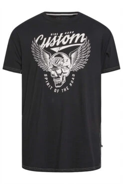 KAM Big & Tall Black Skull Print T-Shirt 5 KAM Big & Tall Black Skull Print T-Shirt -Urban Fitwear Sales 99efaa73 0d98 46 208437 X