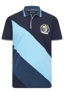 BadRhino Big & Tall Dark & Light Blue Stripe Polo Shirt -Urban Fitwear Sales 9b56ac1a c346 4c 207502 X