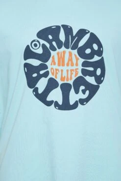 LAMBRETTA Big & Tall Light Blue 'A Way Of Life' Slogan T-Shirt -Urban Fitwear Sales 9da5b72b ba8e 45 207816 Z