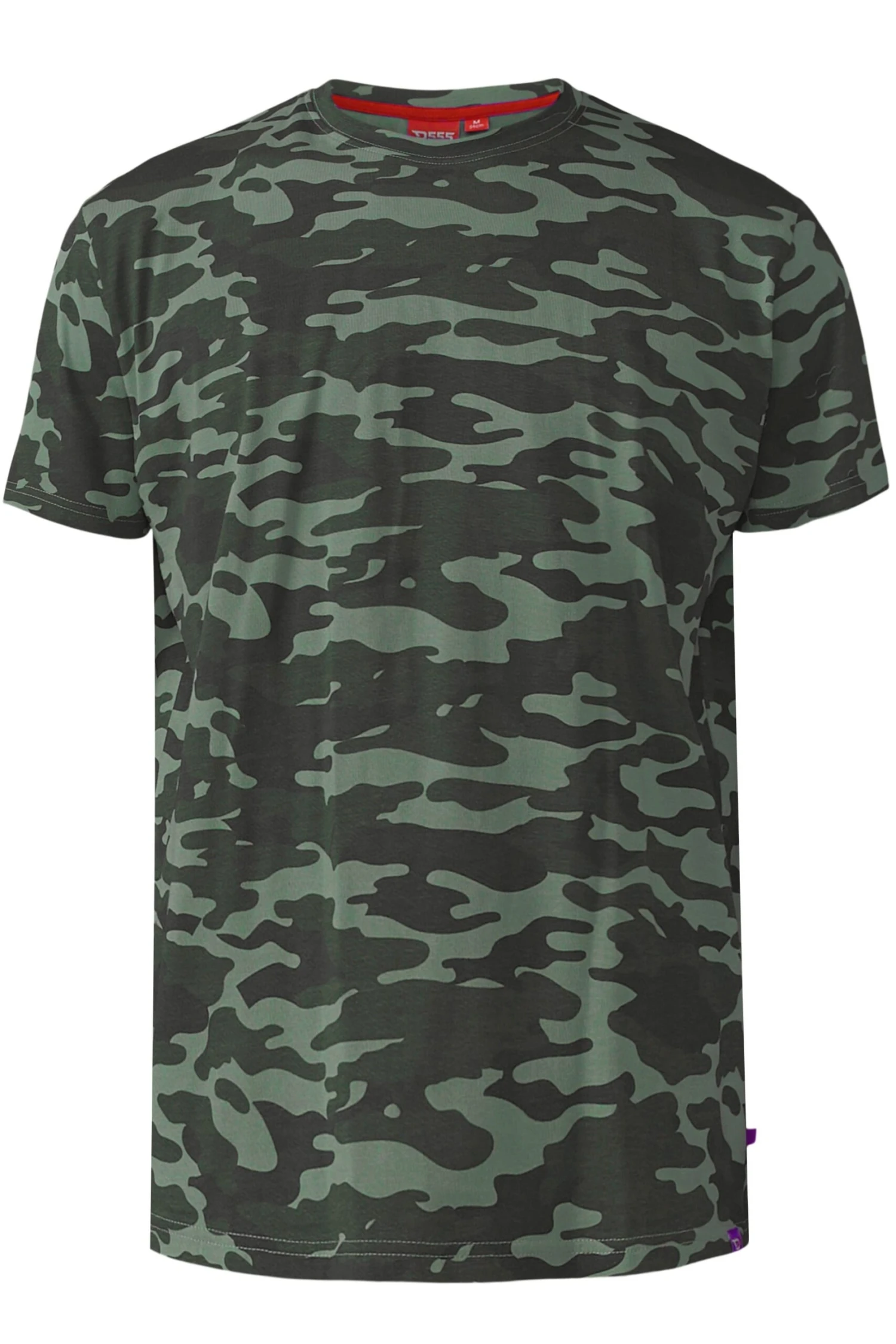D555 Big & Tall Green Camouflage T-Shirt 2 D555 Big & Tall Green Camouflage T-Shirt - Image 2