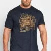 D555 Big & Tall Navy Blue Jeep Graphic Print T-Shirt