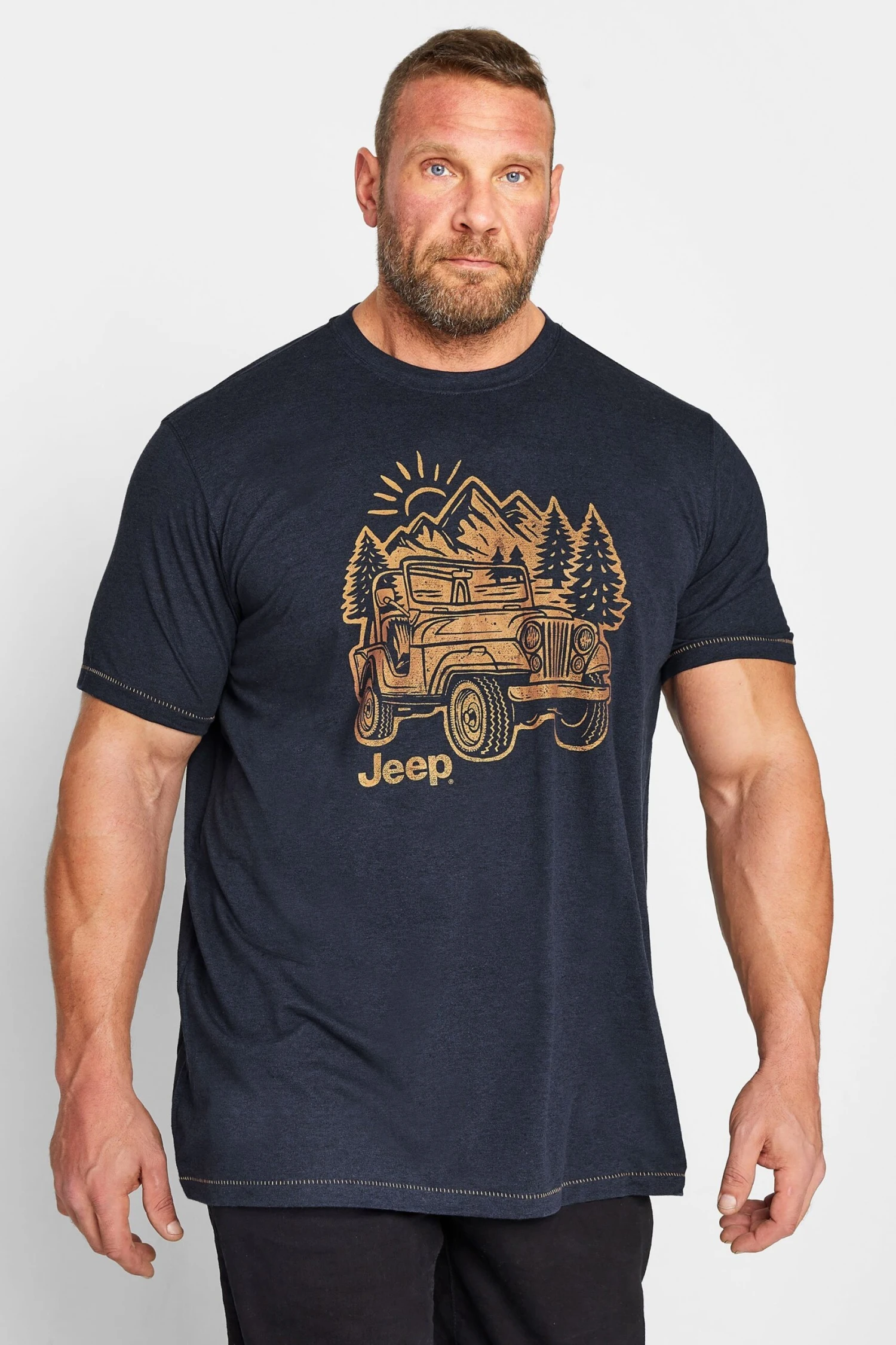 D555 Big & Tall Navy Blue Jeep Graphic Print T-Shirt 1 D555 Big & Tall Navy Blue Jeep Graphic Print T-Shirt