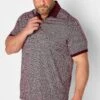 BadRhino Bad & Tall Burgundy Geometric Polo Shirt