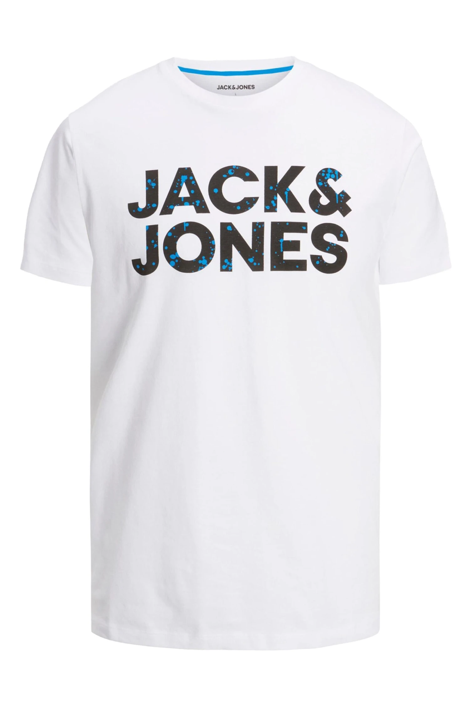 JACK & JONES Big & Tall White Printed Logo T-Shirt 2 JACK & JONES Big & Tall White Printed Logo T-Shirt - Image 2