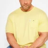 BEN SHERMAN Big & Tall Lemon Yellow Signature Pocket T-Shirt