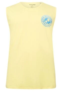JACK & JONES Big & Tall Yellow Logo Print Vest -Urban Fitwear Sales a4a654a9 dedc 40 207839 X